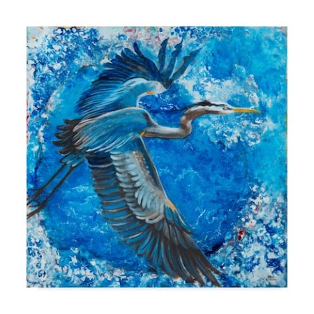 Cecile Broz 'Blue Heron In Painting' Canvas Art,24x24